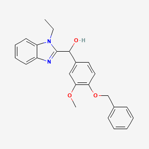 molecular formula C24H24N2O3 B4968867 [4-(benzyloxy)-3-methoxyphenyl](1-ethyl-1H-benzimidazol-2-yl)methanol 