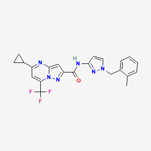 5-cyclopropyl-N-[1-(2-methylbenzyl)-1H-pyrazol-3-yl]-7-(trifluoromethyl)pyrazolo[1,5-a]pyrimidine-2-carboxamide