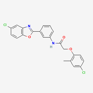 molecular formula C22H16Cl2N2O3 B4968908 N-[3-(5-chloro-1,3-benzoxazol-2-yl)phenyl]-2-(4-chloro-2-methylphenoxy)acetamide 