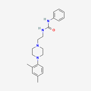 molecular formula C21H28N4O B4968913 N-{2-[4-(2,4-dimethylphenyl)-1-piperazinyl]ethyl}-N'-phenylurea 