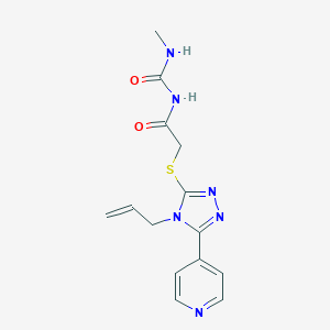 molecular formula C14H16N6O2S B496893 N-({[4-allyl-5-(4-pyridinyl)-4H-1,2,4-triazol-3-yl]sulfanyl}acetyl)-N'-methylurea CAS No. 724701-75-1