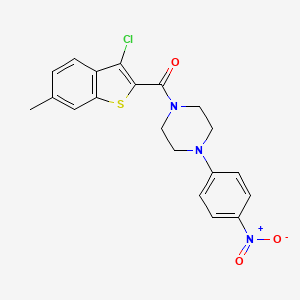 molecular formula C20H18ClN3O3S B4968932 1-[(3-chloro-6-methyl-1-benzothien-2-yl)carbonyl]-4-(4-nitrophenyl)piperazine 