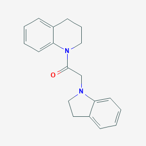 molecular formula C19H20N2O B496894 1-(2,3-dihydro-1H-indol-1-ylacetyl)-1,2,3,4-tetrahydroquinoline 