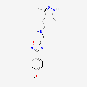 2-(3,5-dimethyl-1H-pyrazol-4-yl)-N-{[3-(4-methoxyphenyl)-1,2,4-oxadiazol-5-yl]methyl}-N-methylethanamine