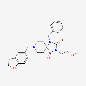 molecular formula C26H31N3O4 B4968953 1-benzyl-8-(2,3-dihydro-1-benzofuran-5-ylmethyl)-3-(2-methoxyethyl)-1,3,8-triazaspiro[4.5]decane-2,4-dione 