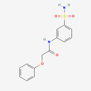 molecular formula C14H14N2O4S B4968970 N-[3-(aminosulfonyl)phenyl]-2-phenoxyacetamide 
