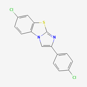 molecular formula C15H8Cl2N2S B4968974 7-chloro-2-(4-chlorophenyl)imidazo[2,1-b][1,3]benzothiazole 