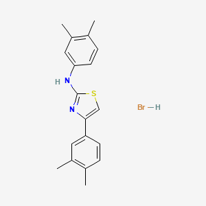 molecular formula C19H21BrN2S B4969004 N,4-bis(3,4-dimethylphenyl)-1,3-thiazol-2-amine hydrobromide 