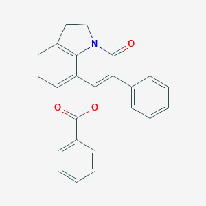 molecular formula C24H17NO3 B496904 4-oxo-5-phenyl-1,2-dihydro-4H-pyrrolo[3,2,1-ij]quinolin-6-yl benzoate 