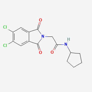 molecular formula C15H14Cl2N2O3 B4969057 N-cyclopentyl-2-(5,6-dichloro-1,3-dioxo-1,3-dihydro-2H-isoindol-2-yl)acetamide 