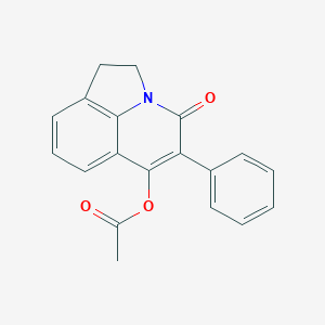 molecular formula C19H15NO3 B496907 4-oxo-5-phenyl-1,2-dihydro-4H-pyrrolo[3,2,1-ij]quinolin-6-yl acetate 