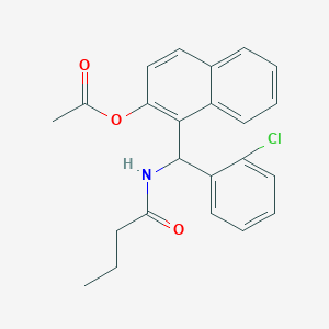 1-[(butyrylamino)(2-chlorophenyl)methyl]-2-naphthyl acetate