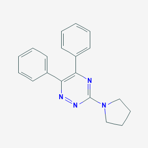 molecular formula C19H18N4 B496909 5,6-Diphenyl-3-(1-pyrrolidinyl)-1,2,4-triazine 