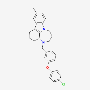 4-[3-(4-chlorophenoxy)benzyl]-11-methyl-1,2,3,3a,4,5,6,7-octahydro[1,4]diazepino[3,2,1-jk]carbazole