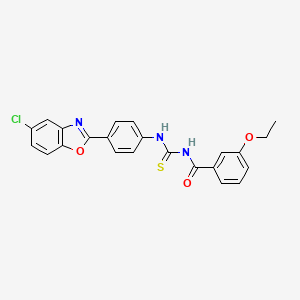 molecular formula C23H18ClN3O3S B4969096 N-({[4-(5-chloro-1,3-benzoxazol-2-yl)phenyl]amino}carbonothioyl)-3-ethoxybenzamide 
