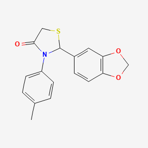 2-(1,3-benzodioxol-5-yl)-3-(4-methylphenyl)-1,3-thiazolidin-4-one