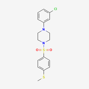molecular formula C17H19ClN2O2S2 B4969131 1-(3-chlorophenyl)-4-{[4-(methylthio)phenyl]sulfonyl}piperazine 