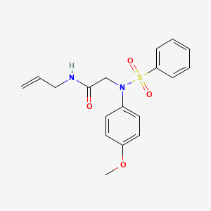 molecular formula C18H20N2O4S B4969137 N~1~-allyl-N~2~-(4-methoxyphenyl)-N~2~-(phenylsulfonyl)glycinamide 