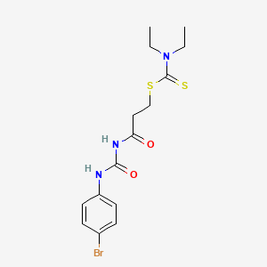 molecular formula C15H20BrN3O2S2 B4969188 3-({[(4-bromophenyl)amino]carbonyl}amino)-3-oxopropyl diethyldithiocarbamate 