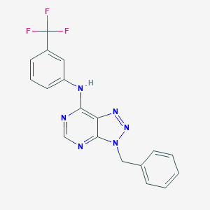 molecular formula C18H13F3N6 B496921 N-(3-benzyl-3H-[1,2,3]triazolo[4,5-d]pyrimidin-7-yl)-N-[3-(trifluoromethyl)phenyl]amine 