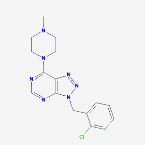 molecular formula C16H18ClN7 B496922 3-(2-chlorobenzyl)-7-(4-methyl-1-piperazinyl)-3H-[1,2,3]triazolo[4,5-d]pyrimidine 