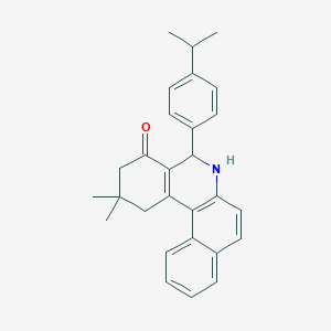 molecular formula C28H29NO B4969224 5-(4-isopropylphenyl)-2,2-dimethyl-2,3,5,6-tetrahydrobenzo[a]phenanthridin-4(1H)-one CAS No. 331674-62-5