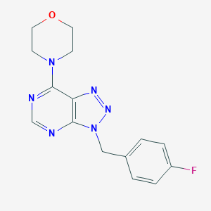 molecular formula C15H15FN6O B496924 3-(4-fluorobenzyl)-7-(4-morpholinyl)-3H-[1,2,3]triazolo[4,5-d]pyrimidine 