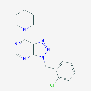 molecular formula C16H17ClN6 B496925 3-(2-chlorobenzyl)-7-(1-piperidinyl)-3H-[1,2,3]triazolo[4,5-d]pyrimidine 