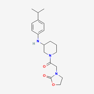 molecular formula C19H27N3O3 B4969268 3-(2-{3-[(4-isopropylphenyl)amino]-1-piperidinyl}-2-oxoethyl)-1,3-oxazolidin-2-one 