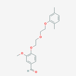 molecular formula C20H24O5 B4969270 4-{2-[2-(2,5-dimethylphenoxy)ethoxy]ethoxy}-3-methoxybenzaldehyde 