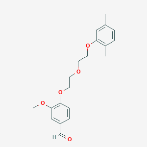 molecular formula C20H24O5 B4969270 4-[2-[2-(2,5-Dimethylphenoxy)ethoxy]ethoxy]-3-methoxybenzaldehyde 