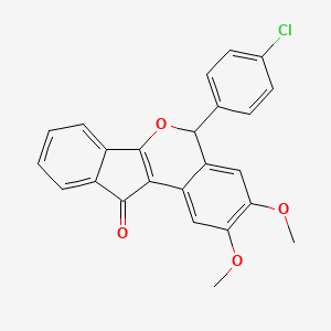 molecular formula C24H17ClO4 B4969274 5-(4-chlorophenyl)-2,3-dimethoxyindeno[1,2-c]isochromen-11(5H)-one CAS No. 5735-61-5