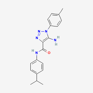 molecular formula C19H21N5O B4969288 5-amino-N-(4-isopropylphenyl)-1-(4-methylphenyl)-1H-1,2,3-triazole-4-carboxamide 