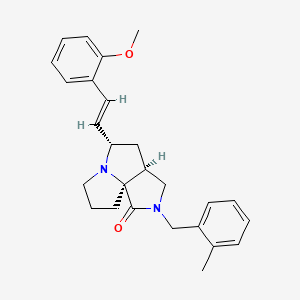 molecular formula C26H30N2O2 B4969290 (3aS*,5S*,9aS*)-5-[(E)-2-(2-methoxyphenyl)vinyl]-2-(2-methylbenzyl)hexahydro-7H-pyrrolo[3,4-g]pyrrolizin-1(2H)-one 
