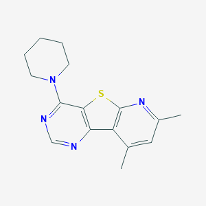 molecular formula C16H18N4S B496930 7,9-Dimethyl-4-piperidinopyrido[3',2':4,5]thieno[3,2-d]pyrimidine 