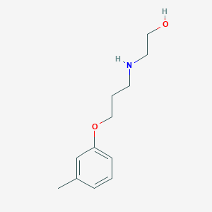 molecular formula C12H19NO2 B4969308 2-{[3-(3-methylphenoxy)propyl]amino}ethanol 