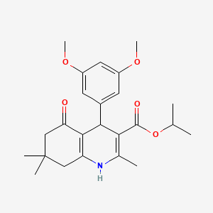 molecular formula C24H31NO5 B4969319 isopropyl 4-(3,5-dimethoxyphenyl)-2,7,7-trimethyl-5-oxo-1,4,5,6,7,8-hexahydro-3-quinolinecarboxylate 