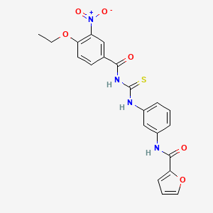 molecular formula C21H18N4O6S B4969327 N-[3-({[(4-ethoxy-3-nitrobenzoyl)amino]carbonothioyl}amino)phenyl]-2-furamide 