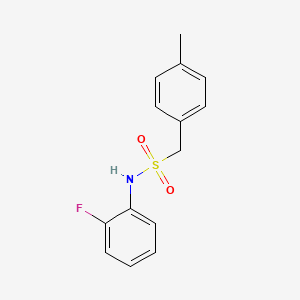 molecular formula C14H14FNO2S B4969349 N-(2-fluorophenyl)-1-(4-methylphenyl)methanesulfonamide 