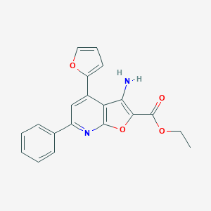 Ethyl 3-amino-4-(2-furyl)-6-phenylfuro[2,3-b]pyridine-2-carboxylate