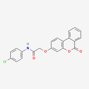 molecular formula C21H14ClNO4 B4969353 N-(4-chlorophenyl)-2-[(6-oxo-6H-benzo[c]chromen-3-yl)oxy]acetamide 