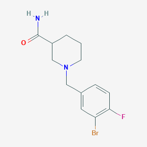 molecular formula C13H16BrFN2O B4969354 1-(3-bromo-4-fluorobenzyl)-3-piperidinecarboxamide 