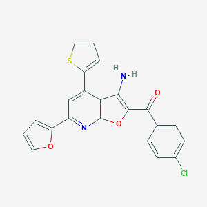 [3-Amino-6-(2-furyl)-4-(2-thienyl)furo[2,3-b]pyridin-2-yl](4-chlorophenyl)methanone