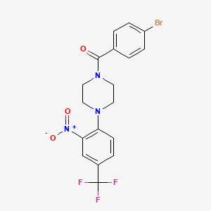 molecular formula C18H15BrF3N3O3 B4969362 1-(4-bromobenzoyl)-4-[2-nitro-4-(trifluoromethyl)phenyl]piperazine 