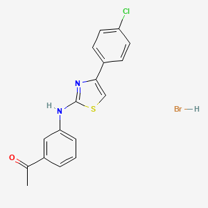 1-(3-{[4-(4-chlorophenyl)-1,3-thiazol-2-yl]amino}phenyl)ethanone hydrobromide