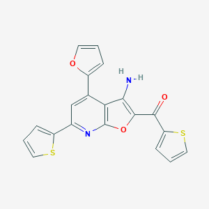 molecular formula C20H12N2O3S2 B496938 [3-Amino-4-(2-furyl)-6-(2-thienyl)furo[2,3-b]pyridin-2-yl](2-thienyl)methanone 