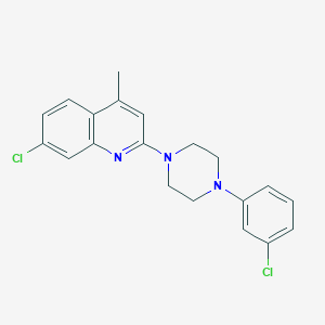 7-chloro-2-[4-(3-chlorophenyl)-1-piperazinyl]-4-methylquinoline