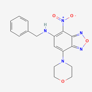 molecular formula C17H17N5O4 B4969419 N-benzyl-7-(4-morpholinyl)-4-nitro-2,1,3-benzoxadiazol-5-amine 