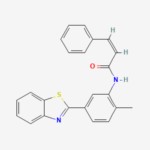 molecular formula C23H18N2OS B4969441 N-[5-(1,3-benzothiazol-2-yl)-2-methylphenyl]-3-phenylacrylamide 