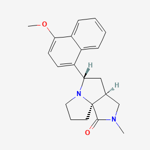 molecular formula C21H24N2O2 B4969474 (3aS*,5S*,9aS*)-5-(4-methoxy-1-naphthyl)-2-methylhexahydro-7H-pyrrolo[3,4-g]pyrrolizin-1(2H)-one 